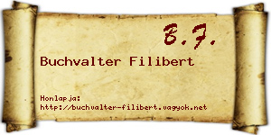 Buchvalter Filibert névjegykártya